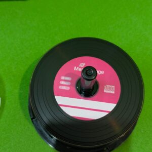 32 Discos CD en blanco DD-R de vinilo con fondo negro 52 x 700 mb 80m