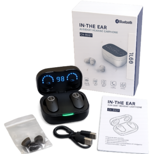 Auriculares amplificadores CH-R337 Bluetooth 5.3 con estuche de carga