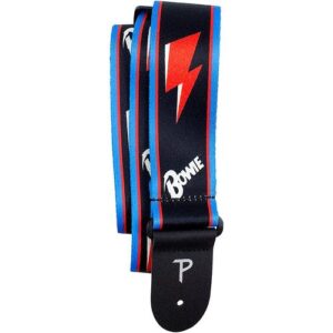Correa de guitarra de poliéster Perri's David Bowie Red Bolt