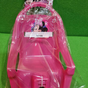 Stamp- Silla portamuñecas Minnie RN246500, Rosa, 20 cm con Sistema de fijación Universal, se Fija en Todo Tipo de Manillar, Correa de Velcro para sostener la muñeca.