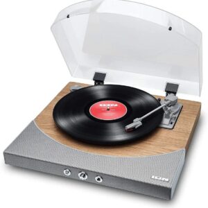 ION Audio Premier LP Tocadiscos de vinilo Bluetooth, de 3 velocidades, altavoces estéreo
