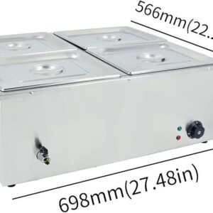 Calentador de alimentos eléctrico para Buffet CON TARA
