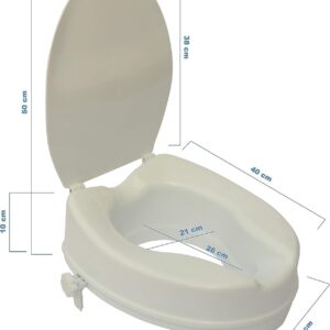 OrtoPrime Elevador WC Adulto Con Tapa - Altura 10 cm