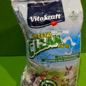 Vitakraft Vegetal Clean Papel lecho sanitario higiénico de papel prensado para animales pequeños